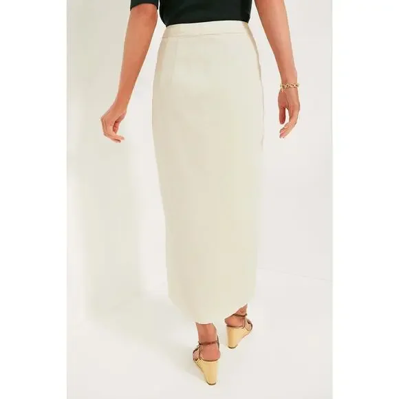 TUCKERNUCK Ecru Lia Denim Skirt Size 6 NWT Retail $198 Tuckernuck - Picture 2 of 7